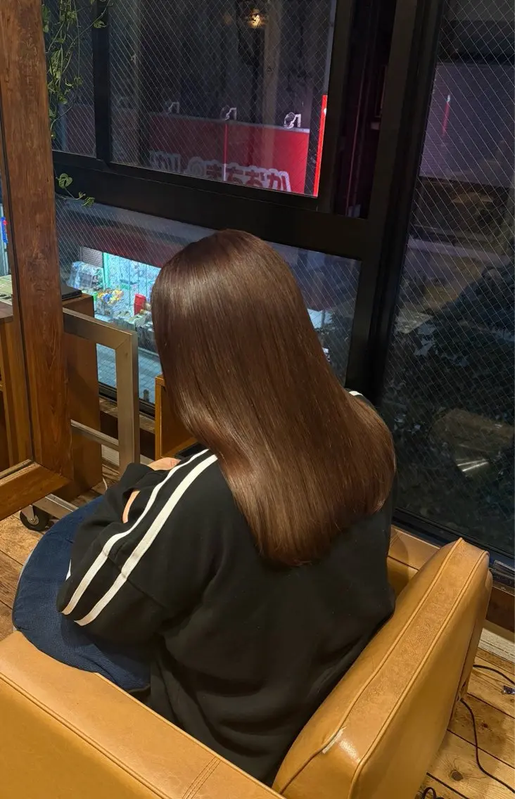 セミロング カラー ブラウンカラー 縮毛矯正 ヘアカラー 【Lattan】 田口未彩のヘアスタイル