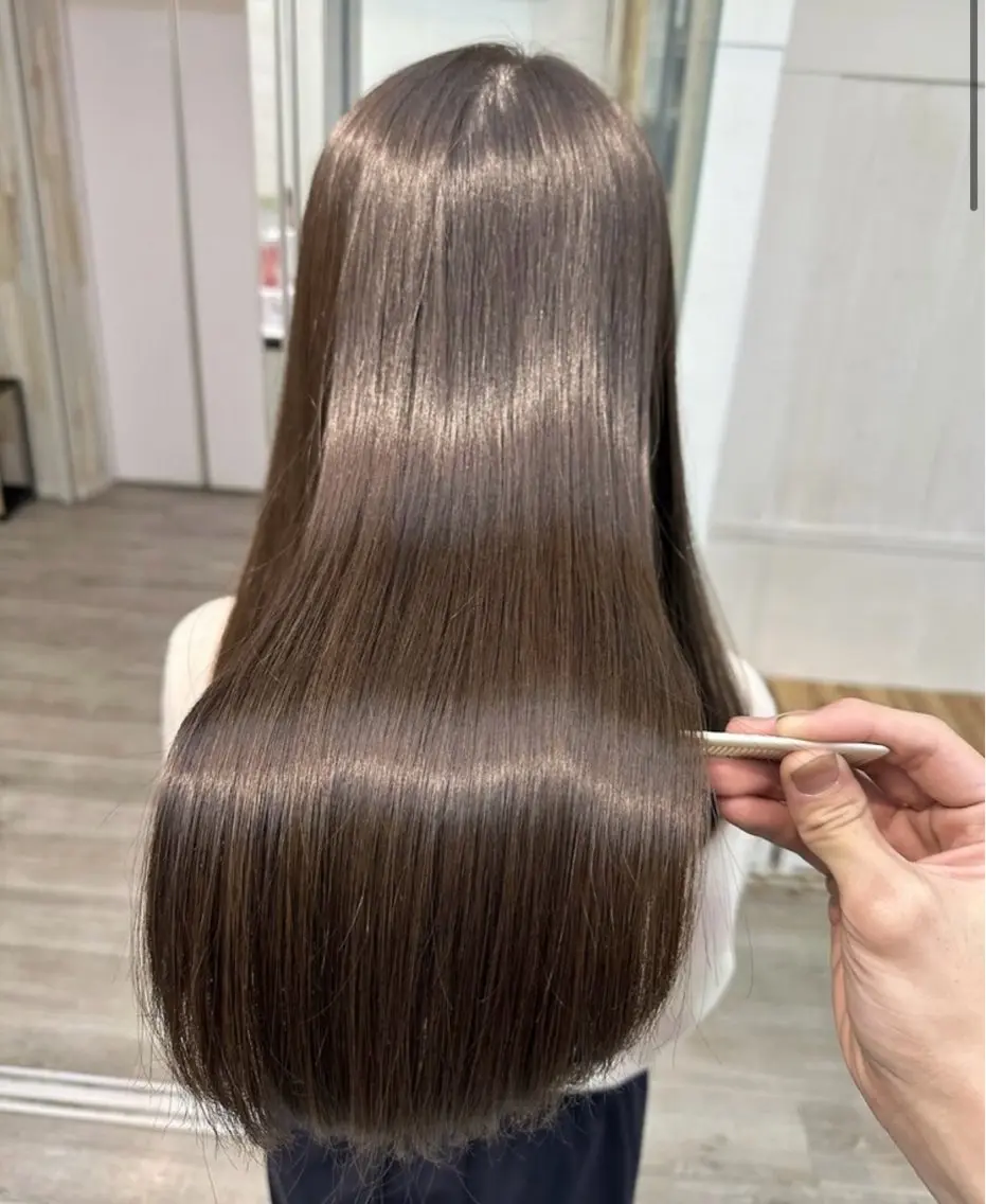 ロング カラー パーマ カット ヘアカラー 縮毛矯正 トリートメント 盛れる艶カラー× レイヤーカット/咲来のヘアスタイル