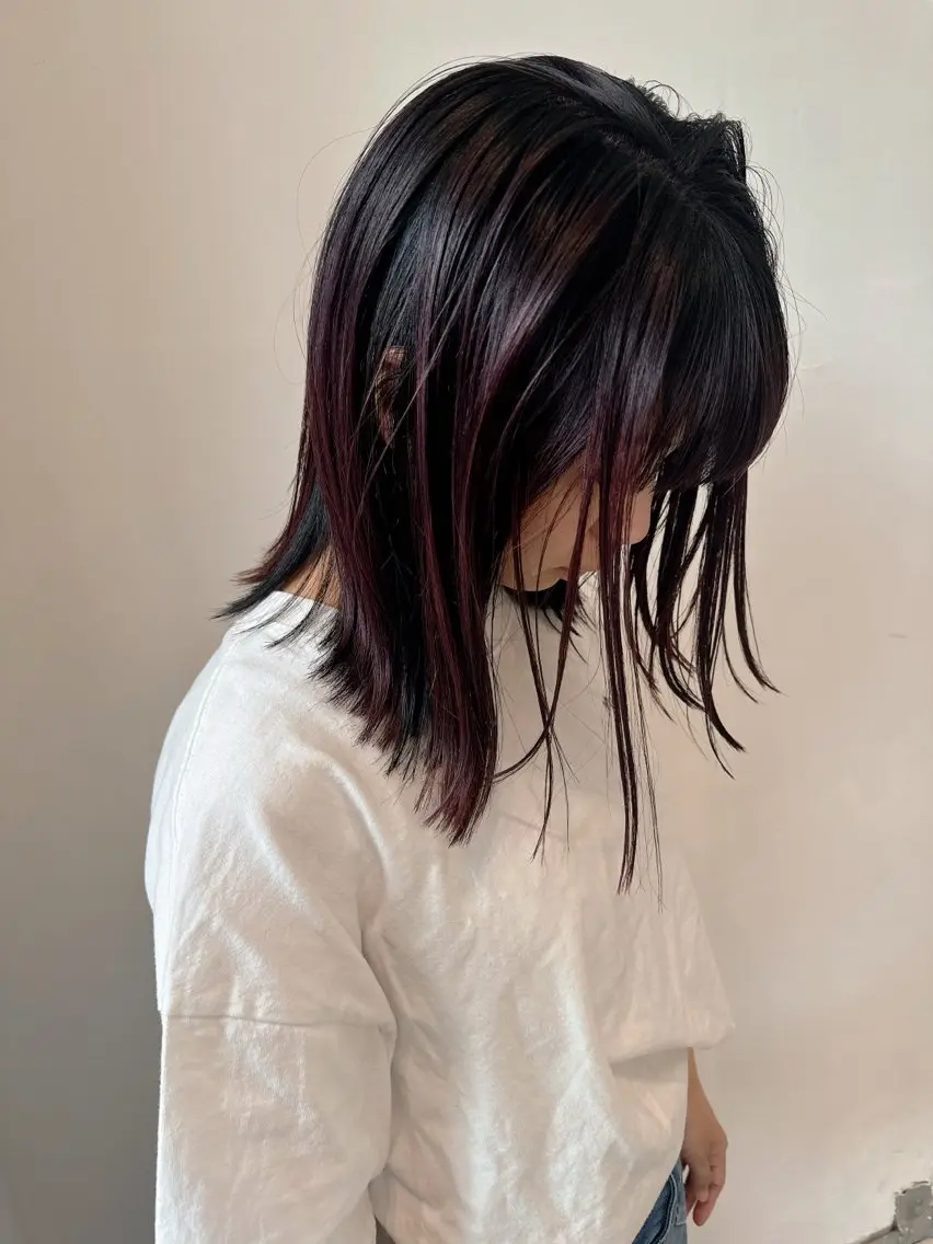 ミディアム カラー ヘアカラー トリートメント ill/ダブルカラー 髪質改善/小島のヘアスタイル