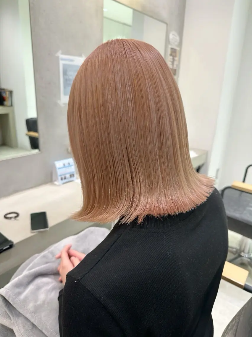🎀ボブカット+ワンカラー+Aujua1stepトリートメント🫧の写真