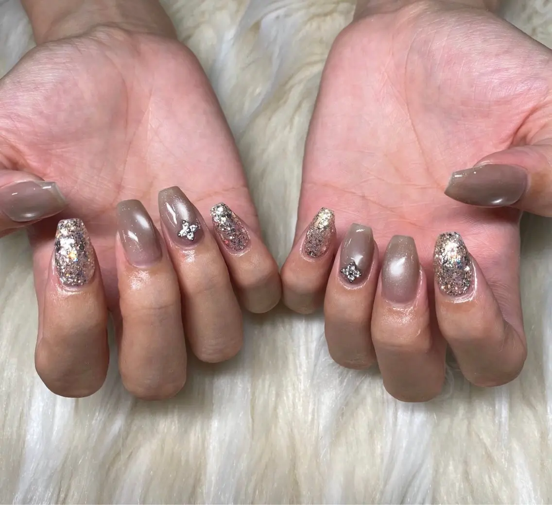 ネイル フラッシュネイル ジェルネイル グラデーション 韓国ネイル マグネットネイル ハンドネイル Nail&eye Belire 新宿のネイルデザイン