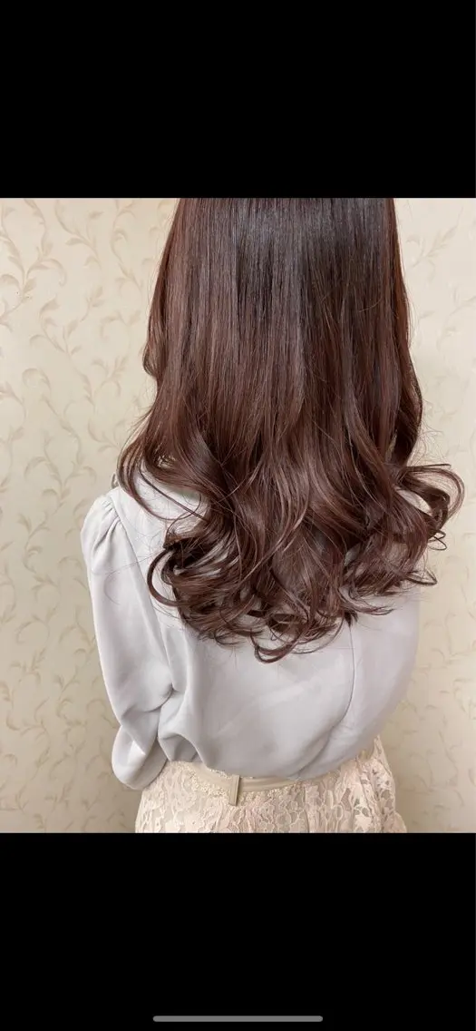 ロング カラー ブラウンカラー ピンクカラー ピンクブラウン レイヤーカット カット ヘアカラー トリートメント erika /韓国ヘアのヘアスタイル