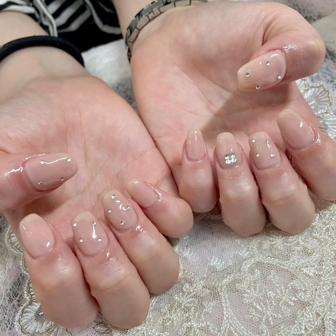 ネイル アートネイル オーロラネイル 成人式 ジェルネイル 卒業式 J terrace Nailのネイルデザイン