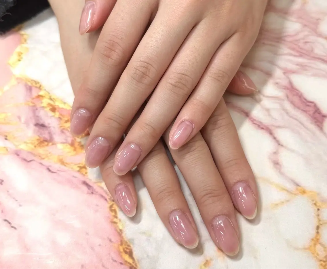 ネイル クリアネイル Luz de Amberのネイルデザイン