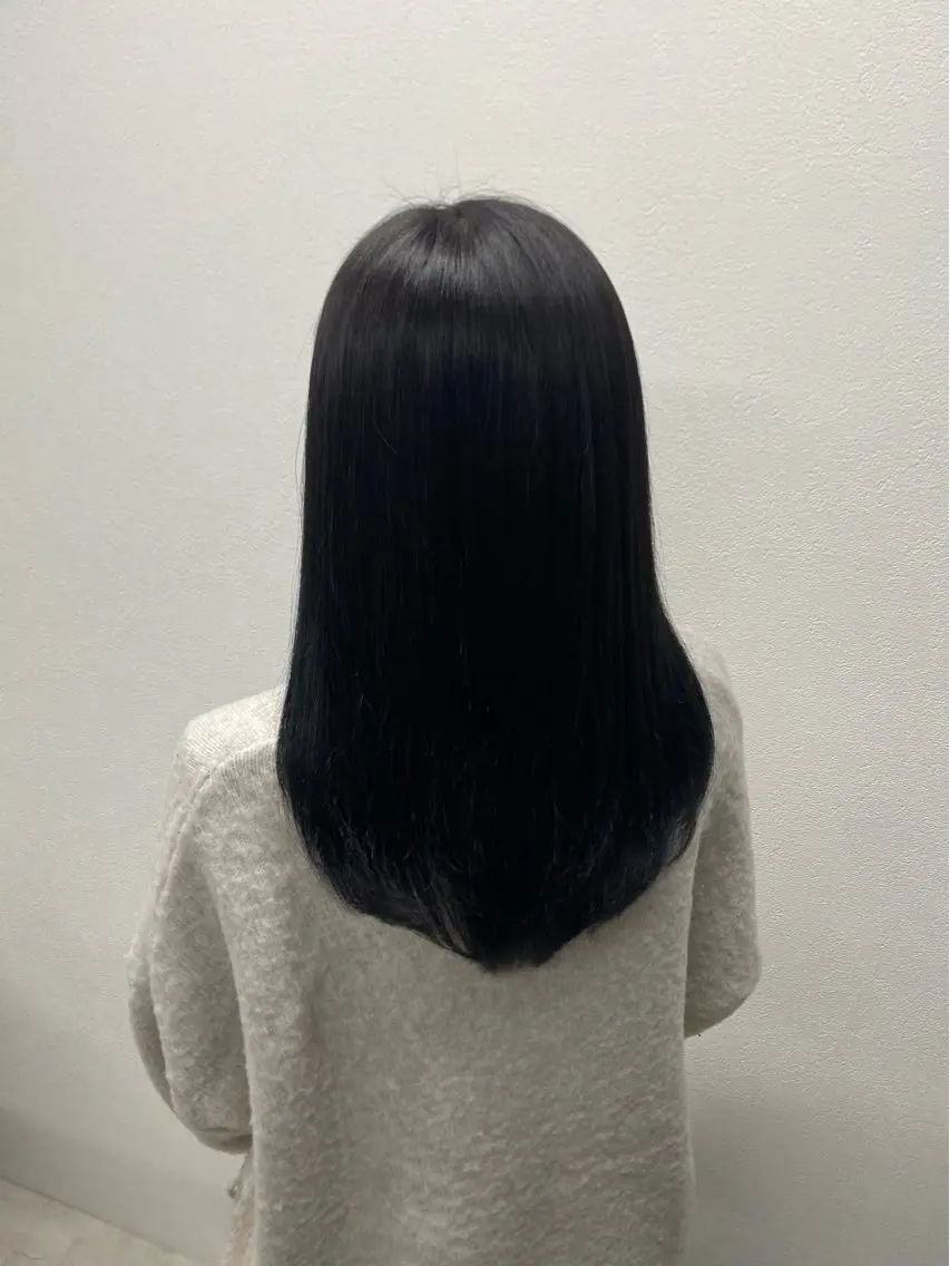 カラー 黒髪 ブルーカラー ブルーブラック 🌈似合わせカラー 🎀 MIO🌈のヘアスタイル