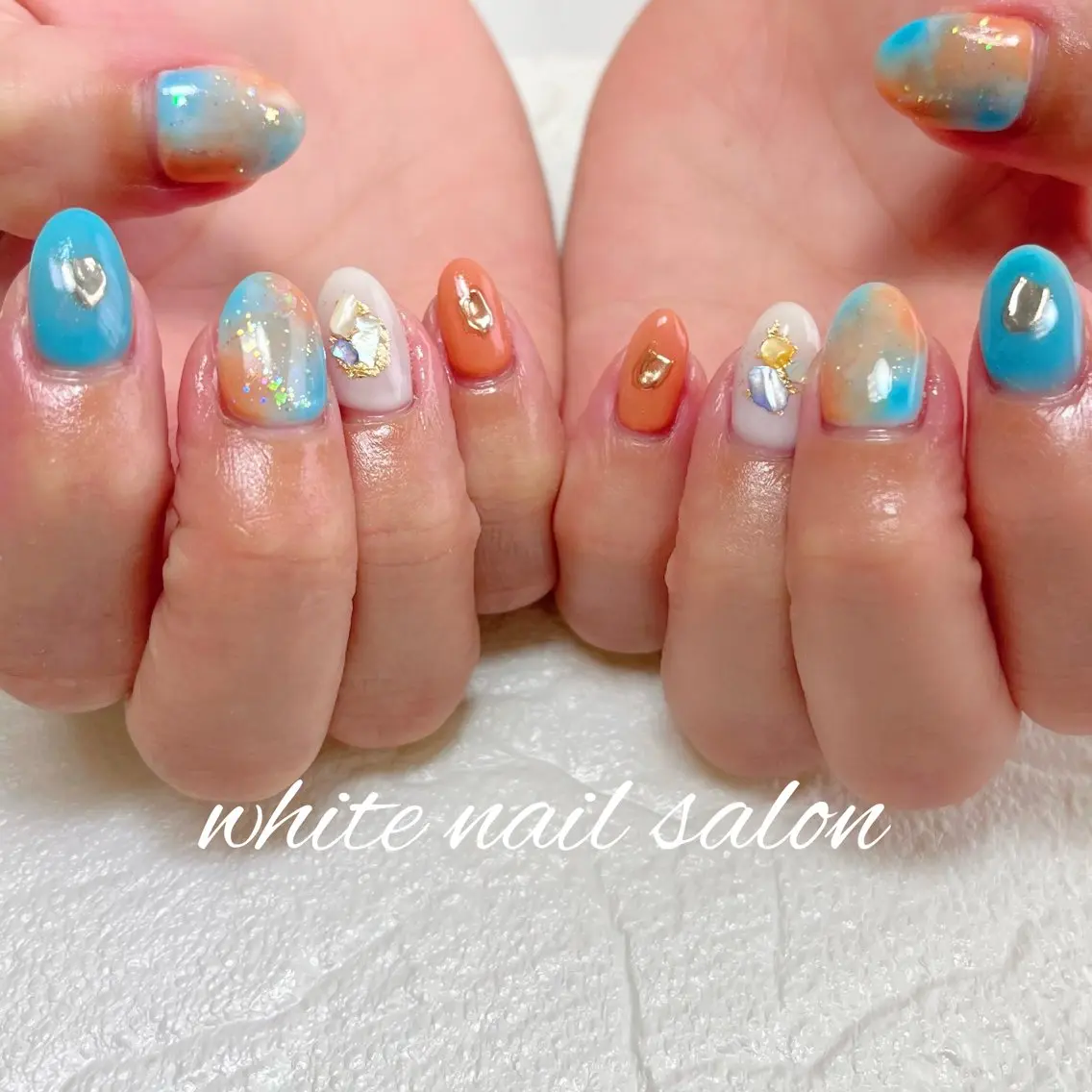 ネイル ラメ(グリッター) ハンドネイル white nail salonのネイルデザイン