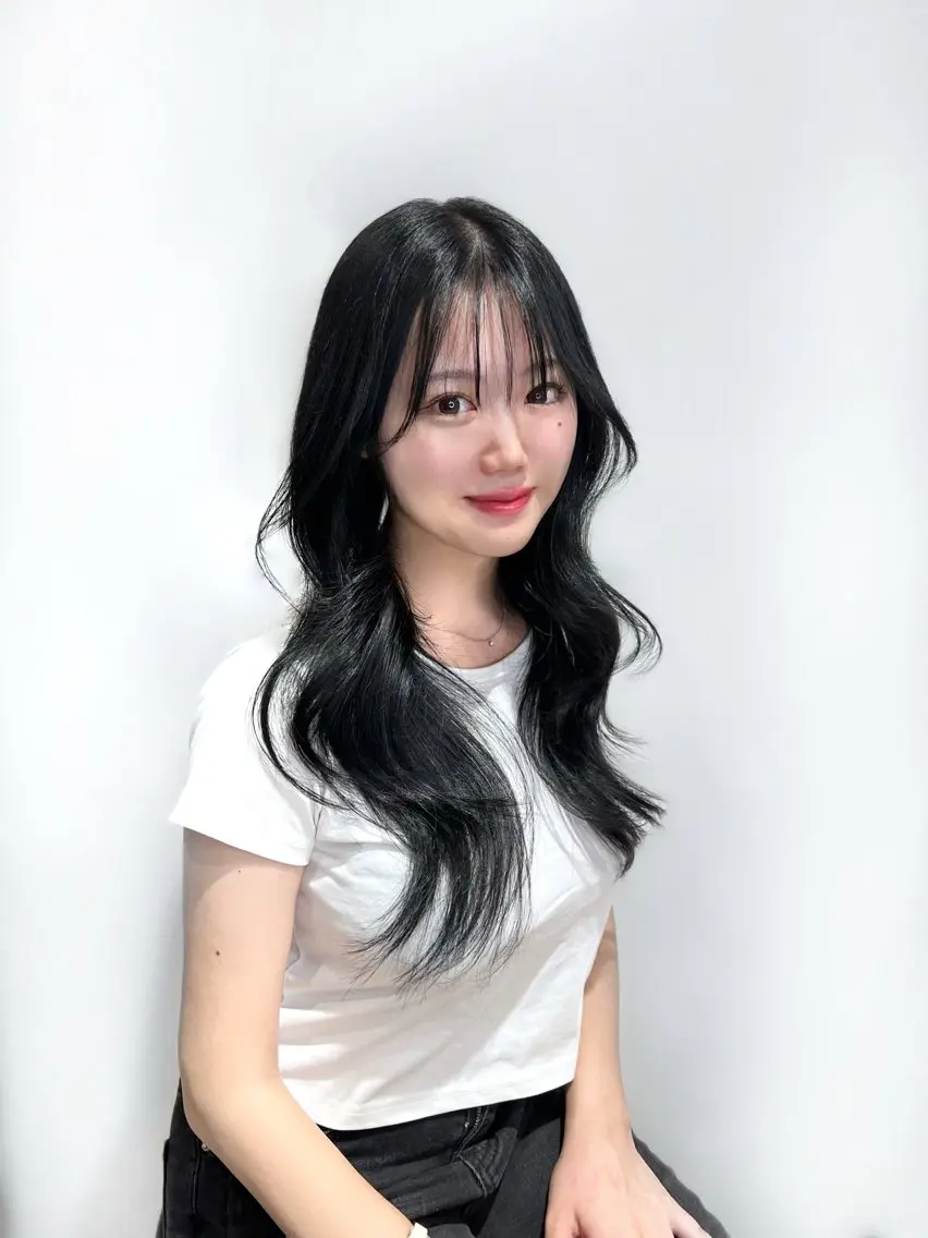 ロング カラー ヘアアレンジ 韓国風ヘア レイヤーカット ワンホンレイヤー 🏅韓国ヘア/新宿/ レイヤー/KSukeのヘアスタイル
