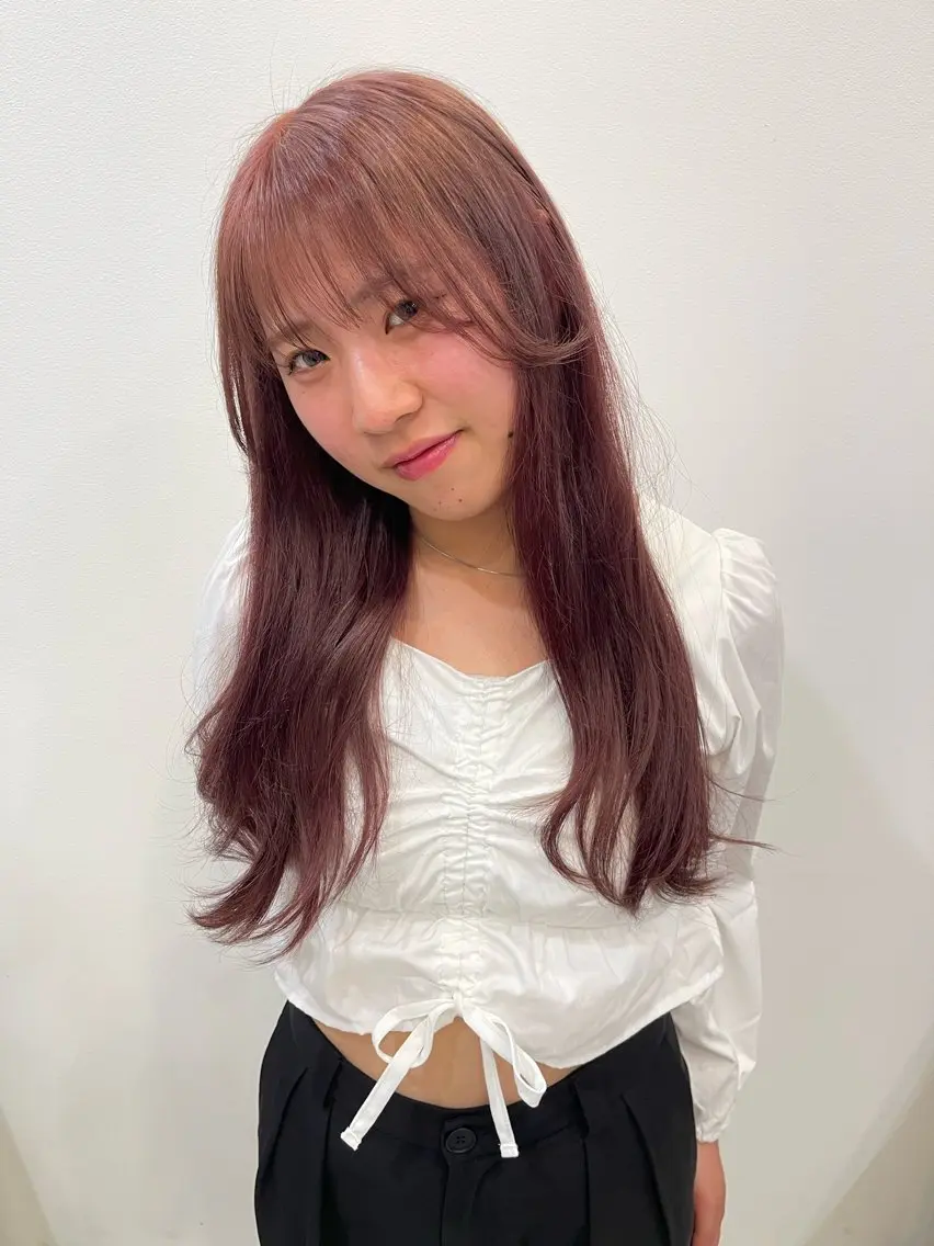 カラー アッシュ ピンクカラー ピンクアッシュ ヘアカラー 村瀬 遼のヘアスタイル