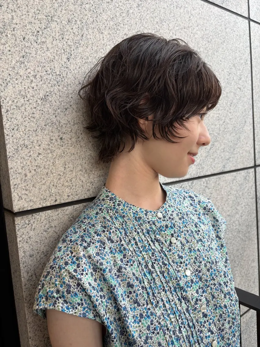 ショート パーマ ♦︎レイヤー/ボブ/ ショート/明梨♦︎のヘアスタイル
