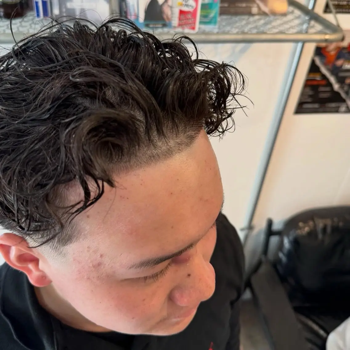 ショート パーマ メンズ 堀 琉冴のヘアスタイル