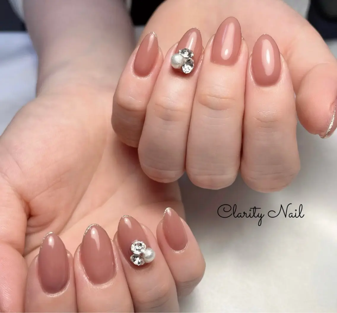 ネイル ラメ(グリッター) ワンカラーネイル ハンドネイル Clarity Nailのネイルデザイン