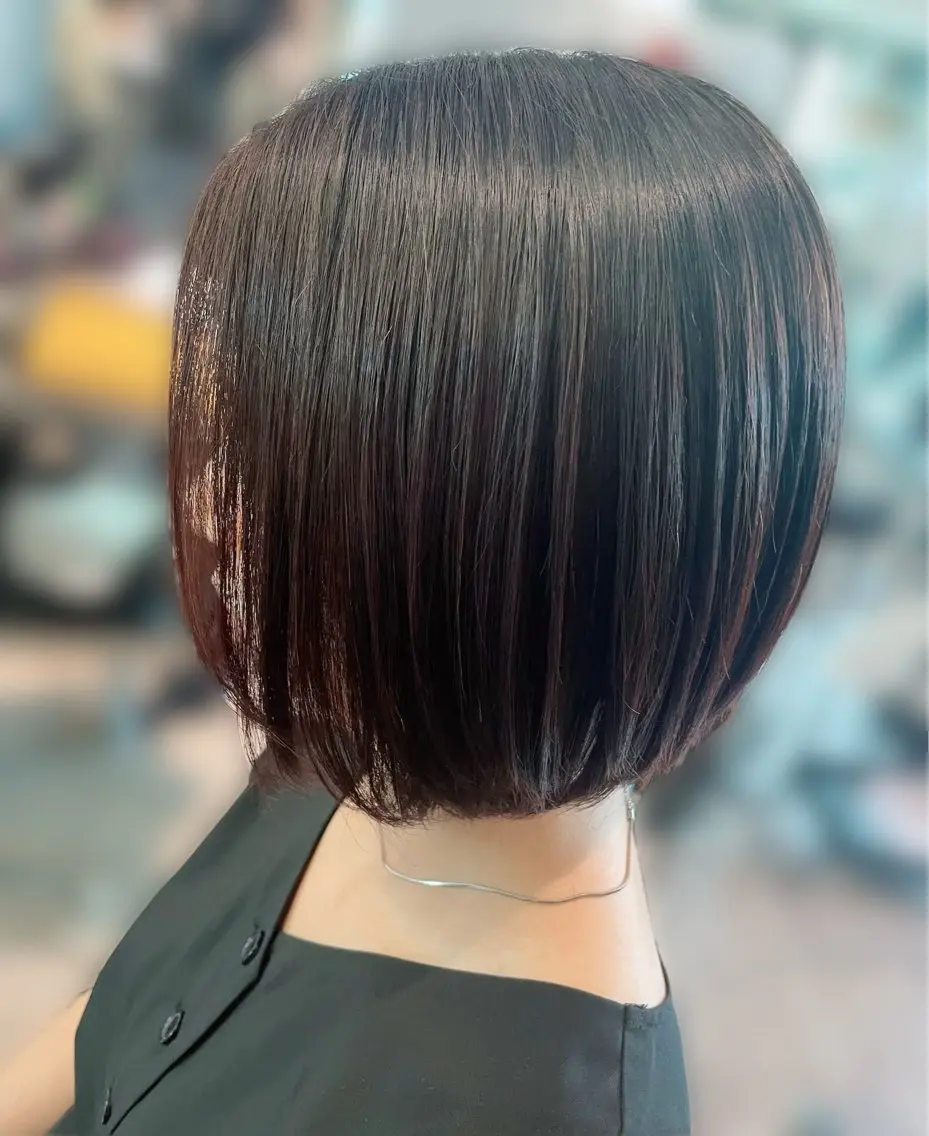 ショート ボブレイヤー ボブ レイヤーカット 縮毛矯正 mitchy モデル様募集中♪のヘアスタイル