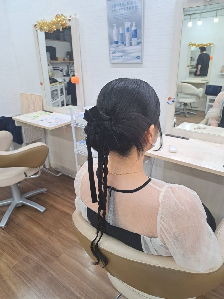 ロング ヘアセット GLOSS 心斎橋 山上のヘアスタイル