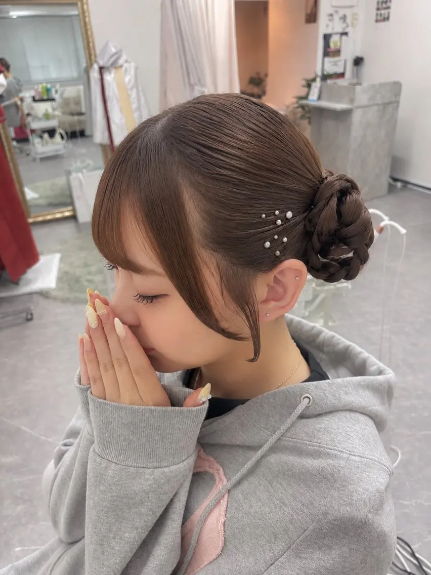 ミディアム ヘアアレンジ ⭐︎moe 【ヘアメイク🧸】のヘアスタイル