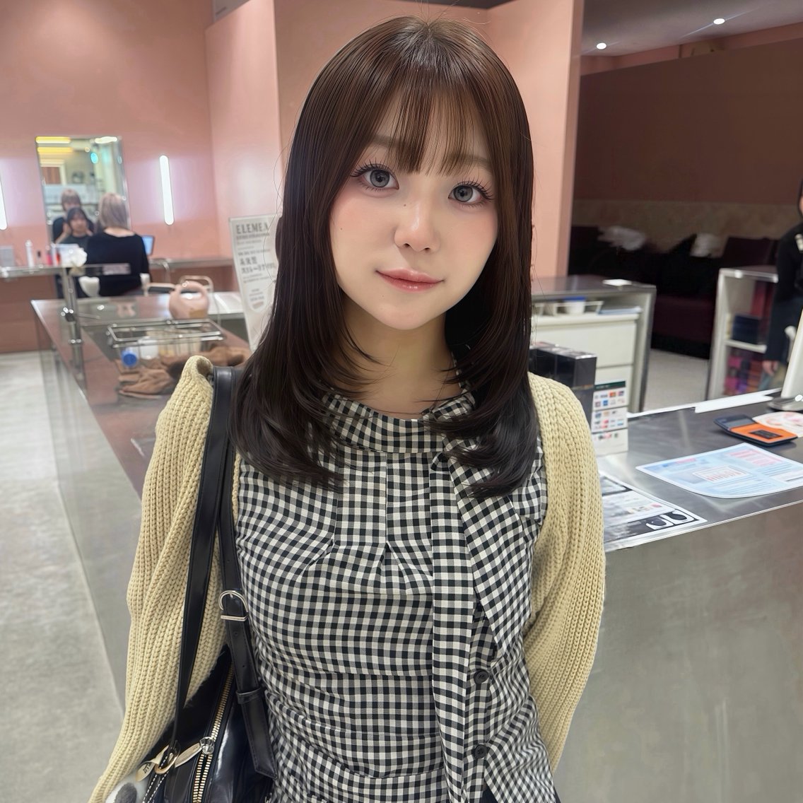 セミロング カット ヘアカラー トリートメント ヘッドスパ ヘアセット 🇰🇷韓国ワンホン レイヤー🎀AYUのヘアスタイル