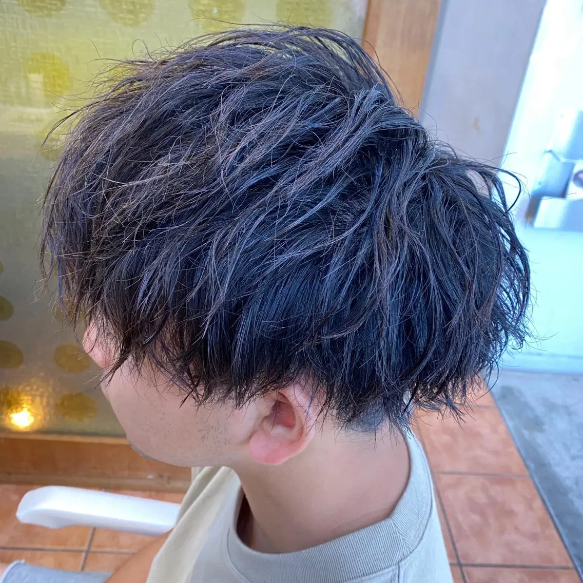 ショート パーマ メンズ メンズパーマ メンズツイストパーマ ツイストパーマ カット ヘアカラー ヘッドスパ メンズ/韓国レイヤー /透明感カラー那須野のヘアスタイル