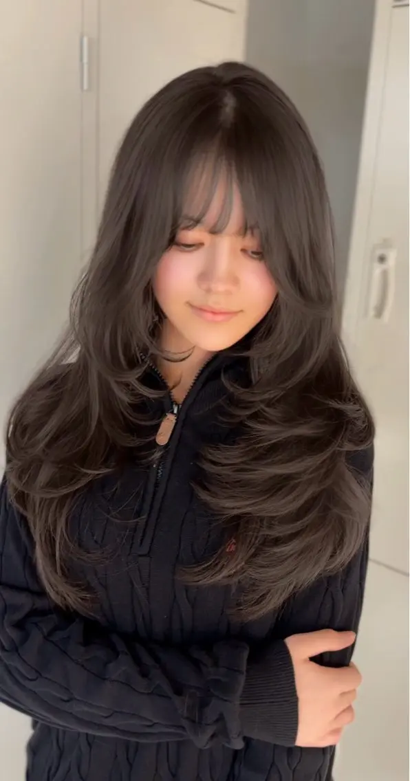 ロング レイヤーカット カット 奥野 貴史　代表　レイヤーのヘアスタイル