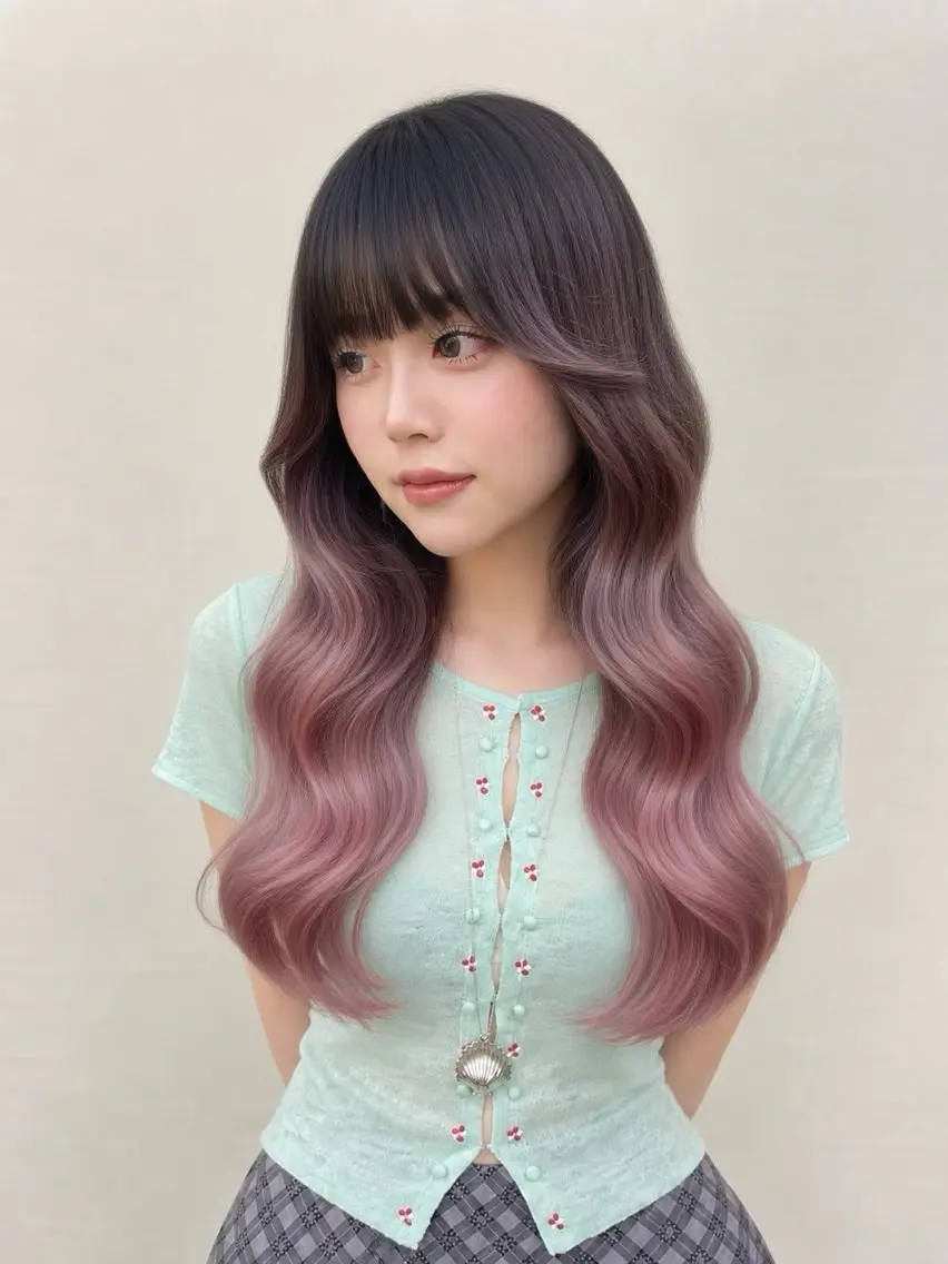 カラー デザインカラー londnaitre 乙川友杏のヘアスタイル