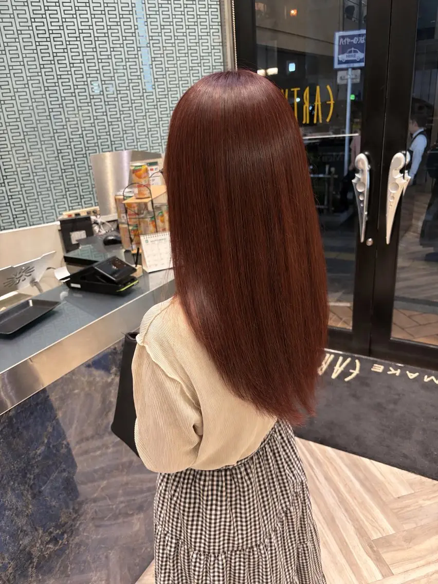 ロング カラー 髪質改善 トリートメント カット ヘアカラー トリートメント earth銀座 青山🩵のヘアスタイル