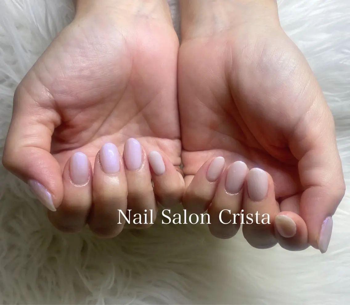 ネイル ジェルネイル パラジェル ホワイト ハンドネイル CRISTA MOMOのネイルデザイン