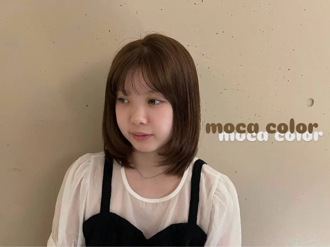 ミディアム ヘアカラー 青木 さやのヘアスタイル