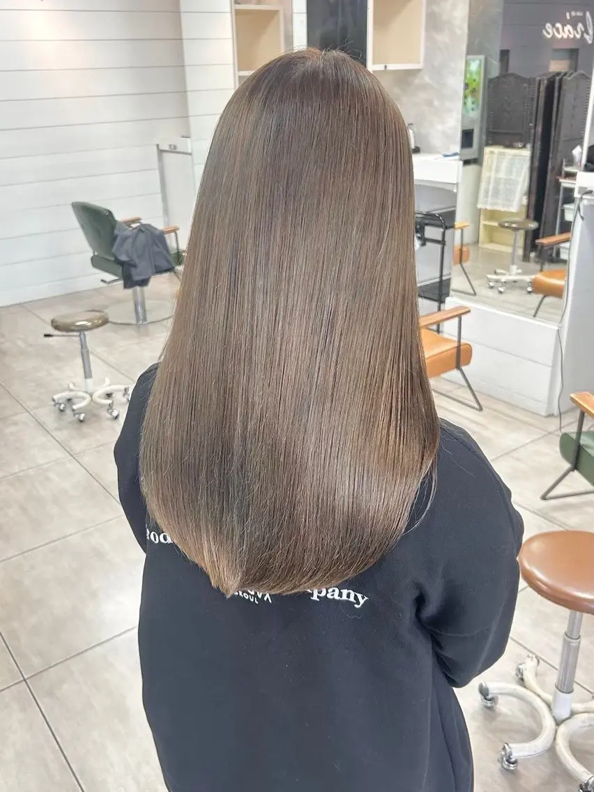 セミロング ヘアカラー トリートメント brace 小笹花純のヘアスタイル