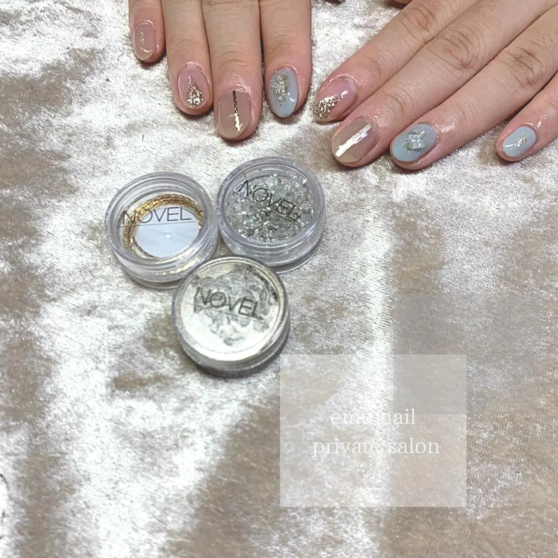 ネイル ブルー emu nailのネイルデザイン