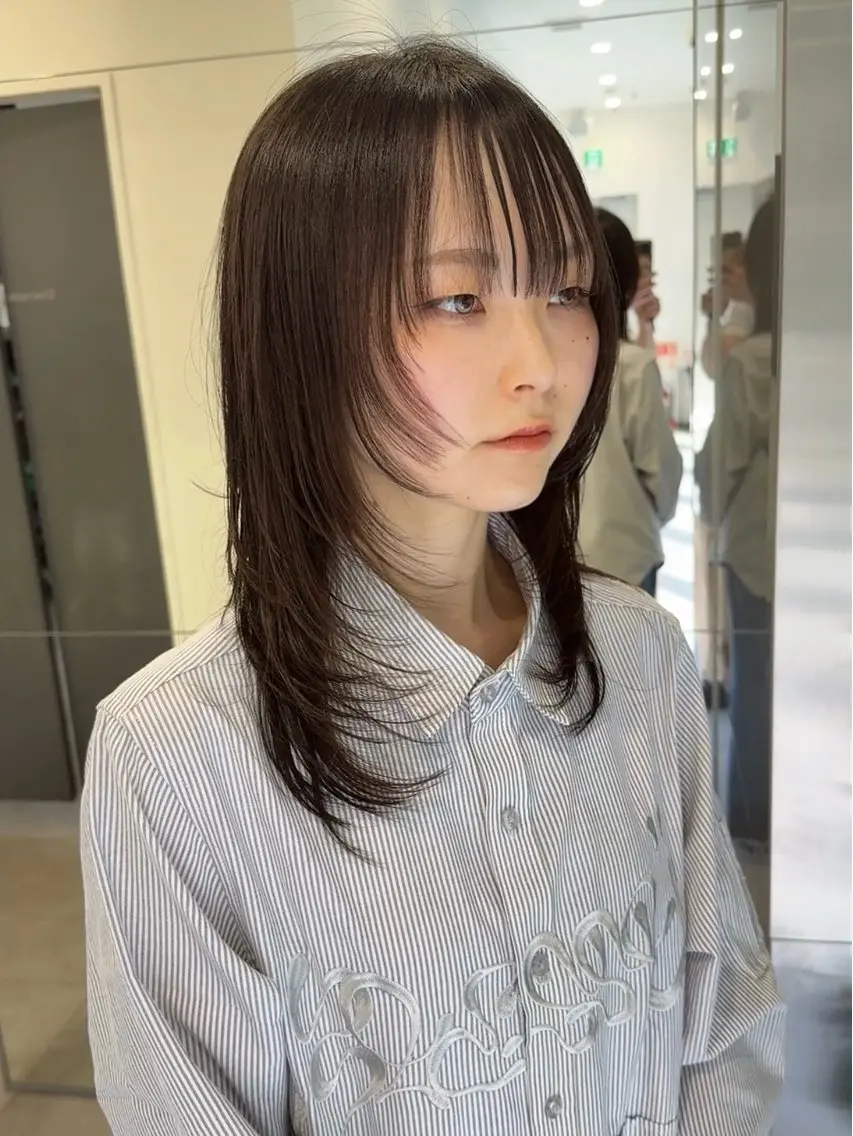 セミロング ハッシュカット カット トリートメント 韓国ヘア🇰🇷 スズキのヘアスタイル
