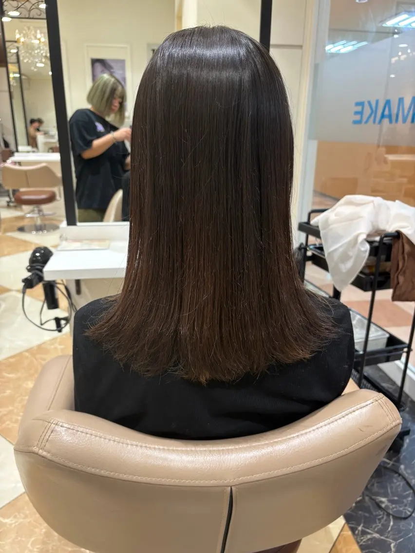 ロング カット ヘアカラー 縮毛矯正 髪質改善カラー なーこ💖🌈のヘアスタイル