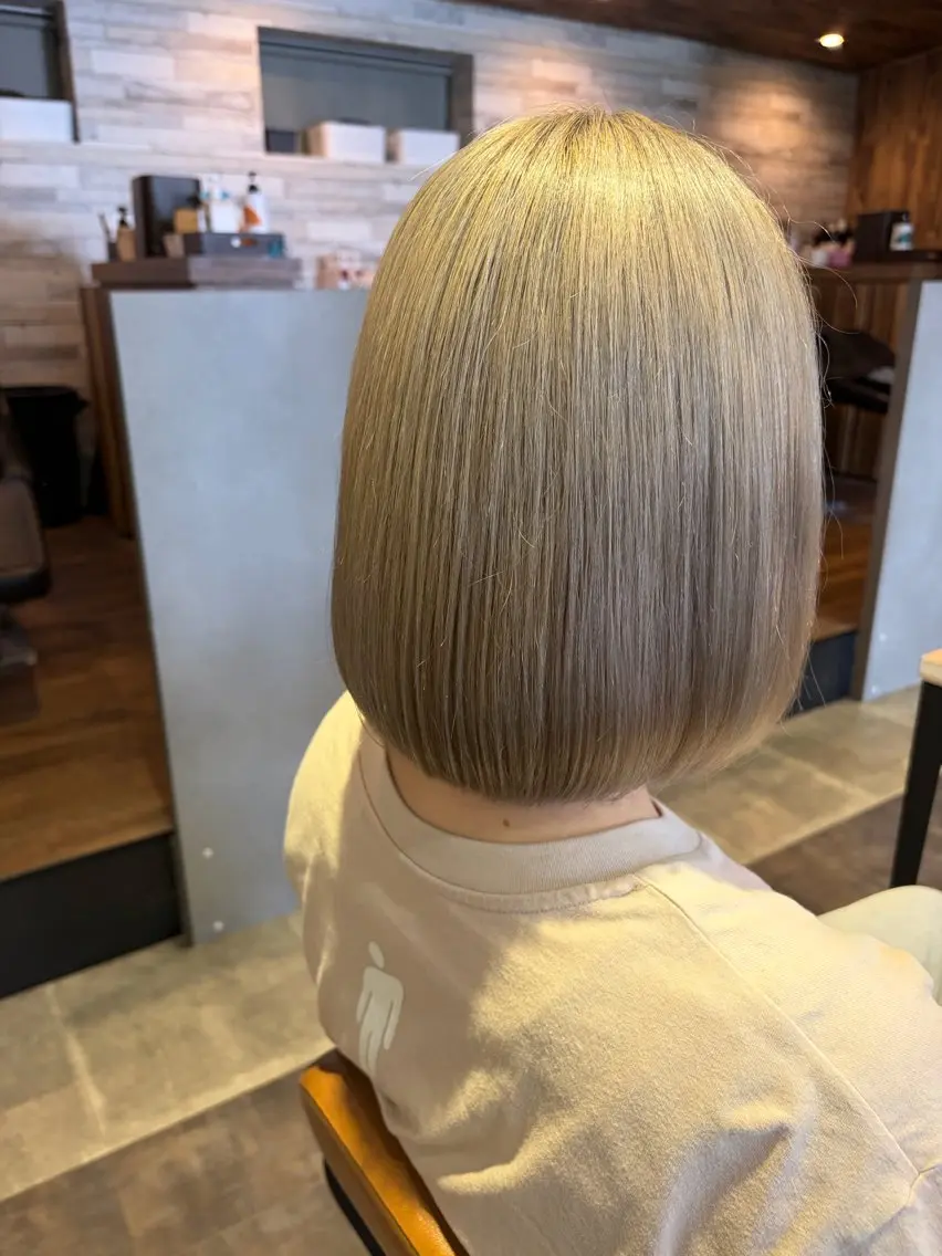 カラー 透明感カラー ダブルカラー グレージュ ヘアカラー Nakamura Ruruのヘアスタイル