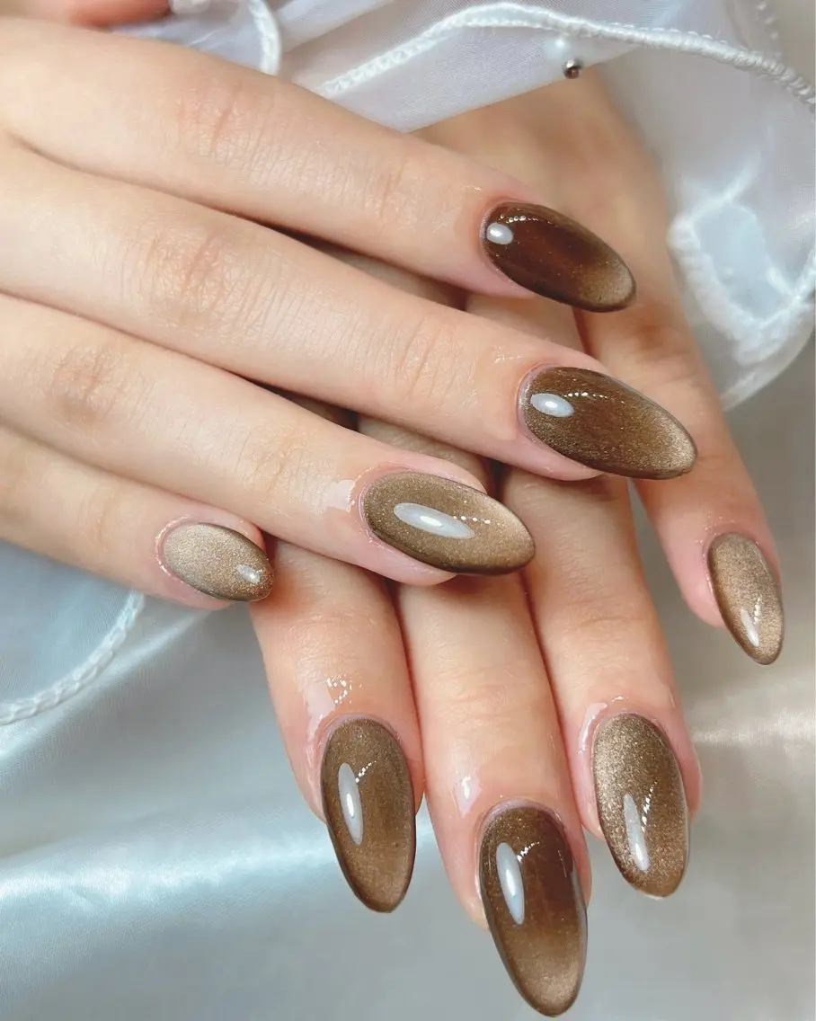 ネイル マグネットネイル ワンカラーネイル bijou nails 蓮のネイルデザイン