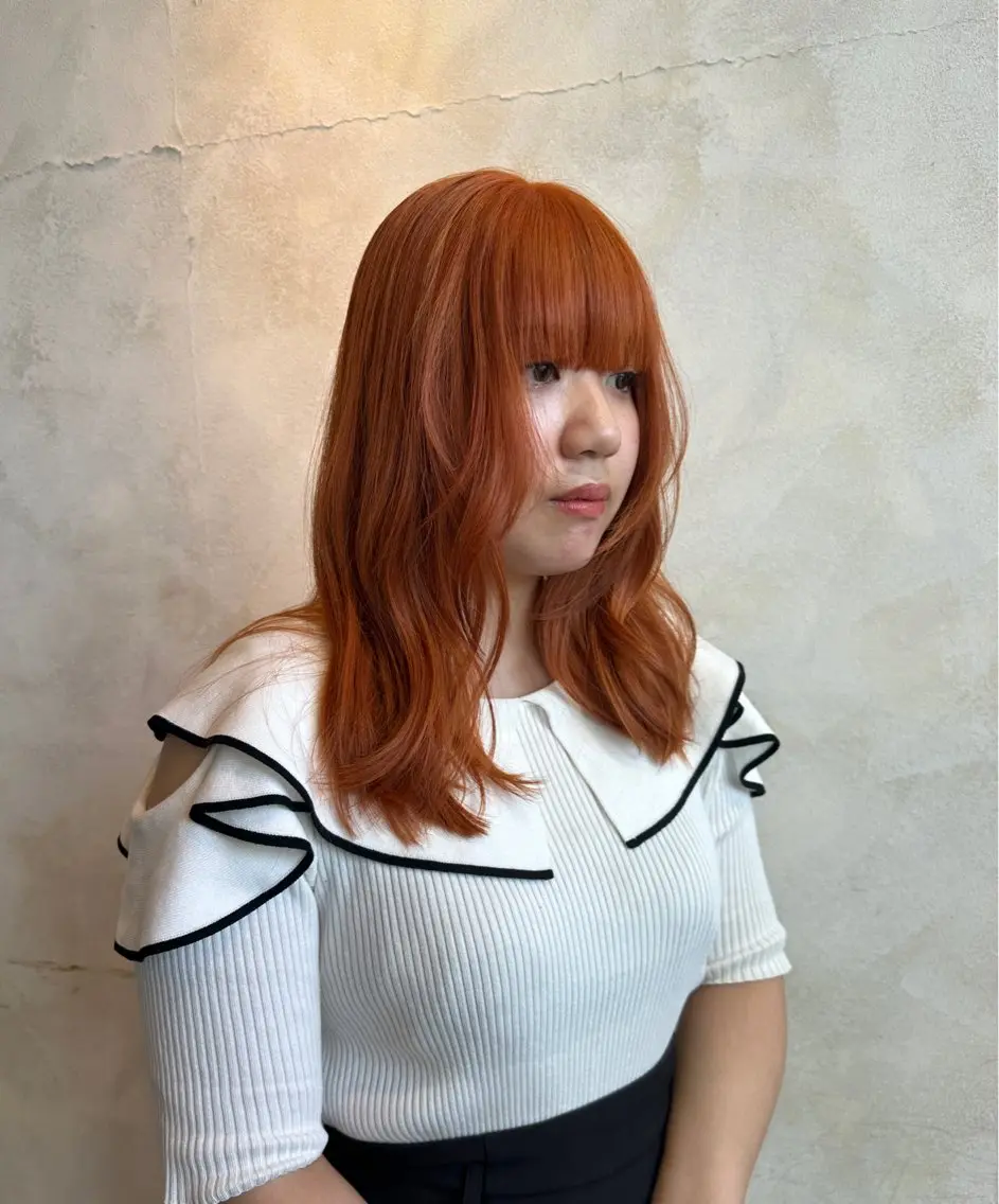 セミロング カラー ✨髪質改善/ ダウンパーマ/けんとのヘアスタイル