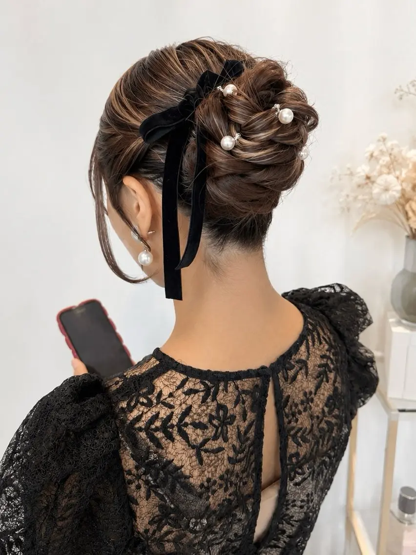 【ライブや結婚式可愛く変身✨️】ヘアセット🎀の写真