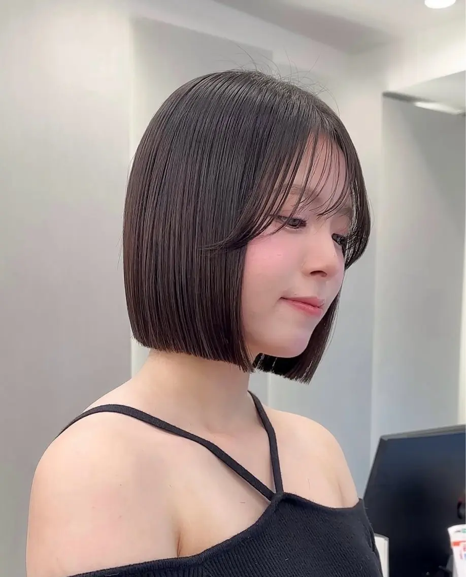 可愛らしいシルエットへ💕前下がりボブ🫧の写真