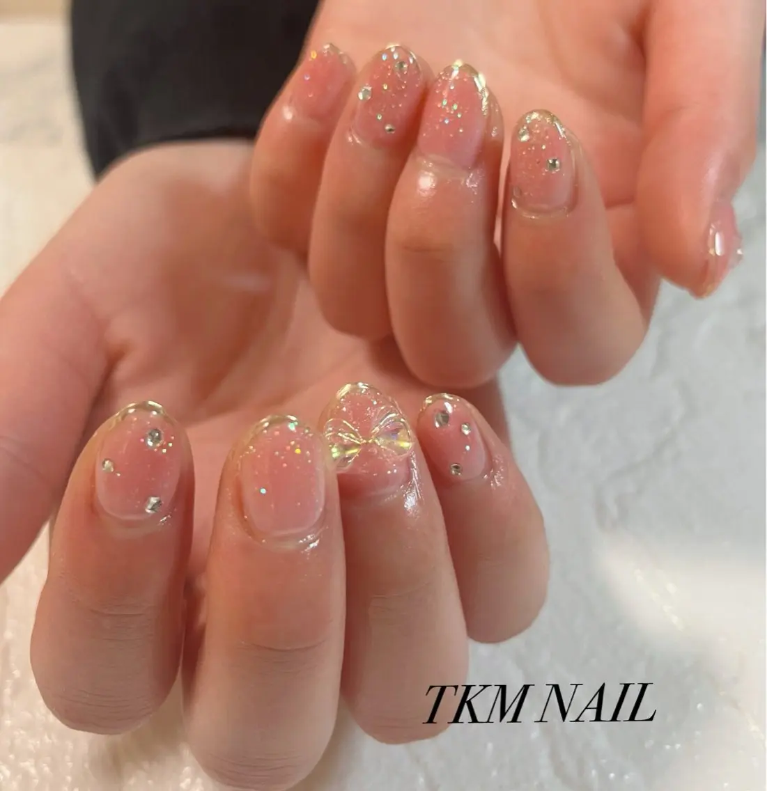 ネイル チークネイル シンプルネイル ______ TKM  NAILのネイルデザイン