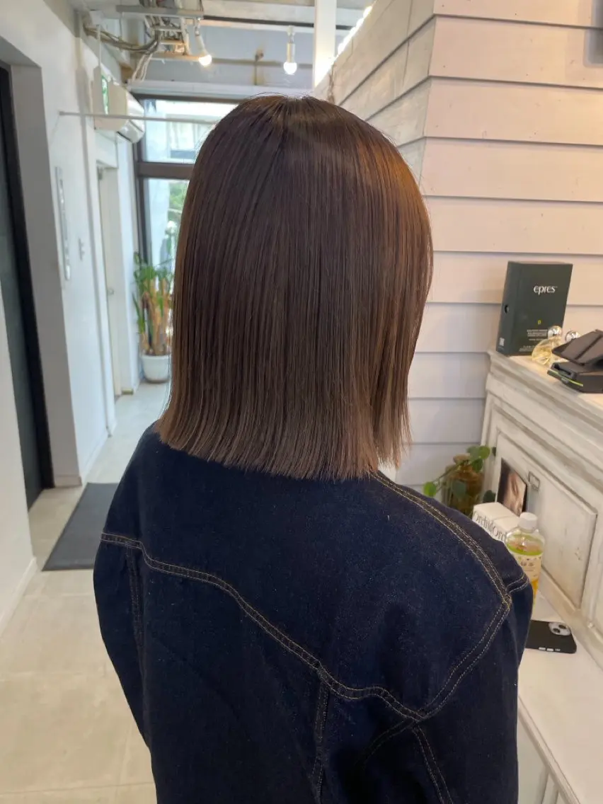 ショート カラー ボブ カット ヘアカラー トリートメント ブリーチ有無Wカラー メンズパーマ大成のヘアスタイル
