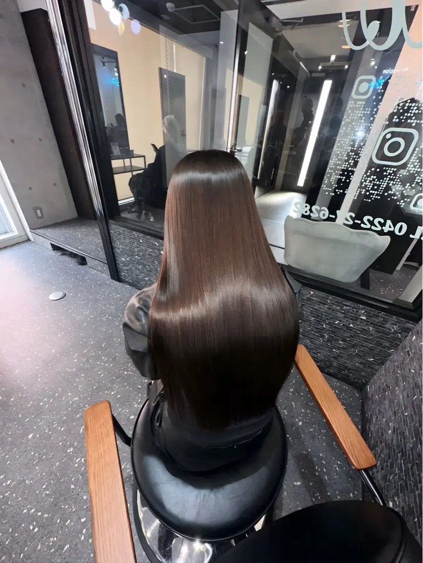 ロング パーマ カット 縮毛矯正 トリートメント 髪質改善⭐️縮毛矯正 中野⭐️Rinaのヘアスタイル
