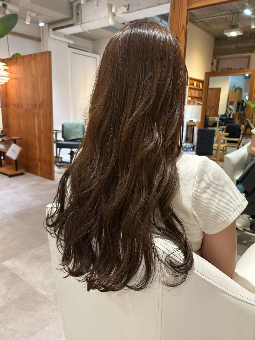 ロング カット ヘアカラー トリートメント 盛本 彩乃のヘアスタイル