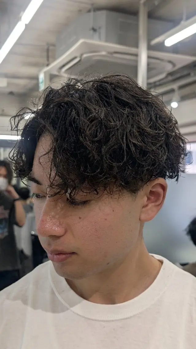 メンズカット+ツイストスパイラルの写真