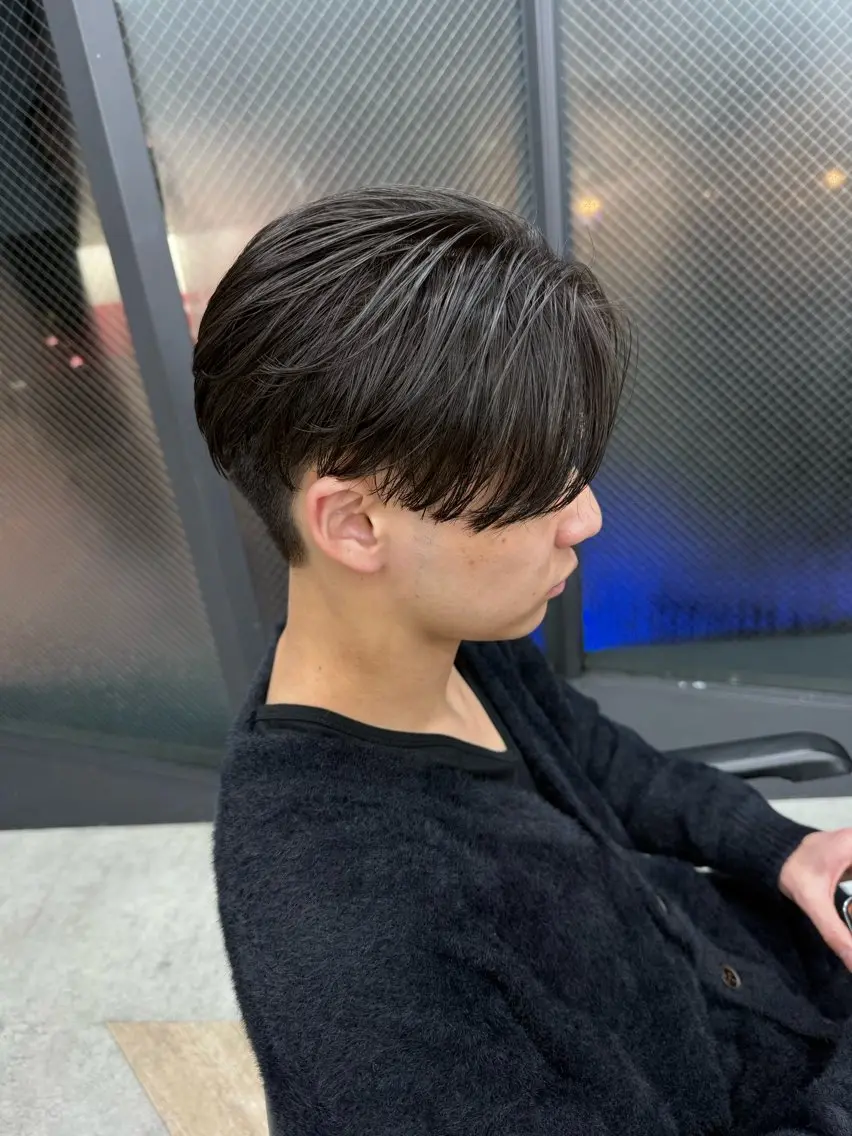 ショート カラー パーマ メンズ キッズ 栄💗メンズ｜似合せ パーマ｜haruのヘアスタイル