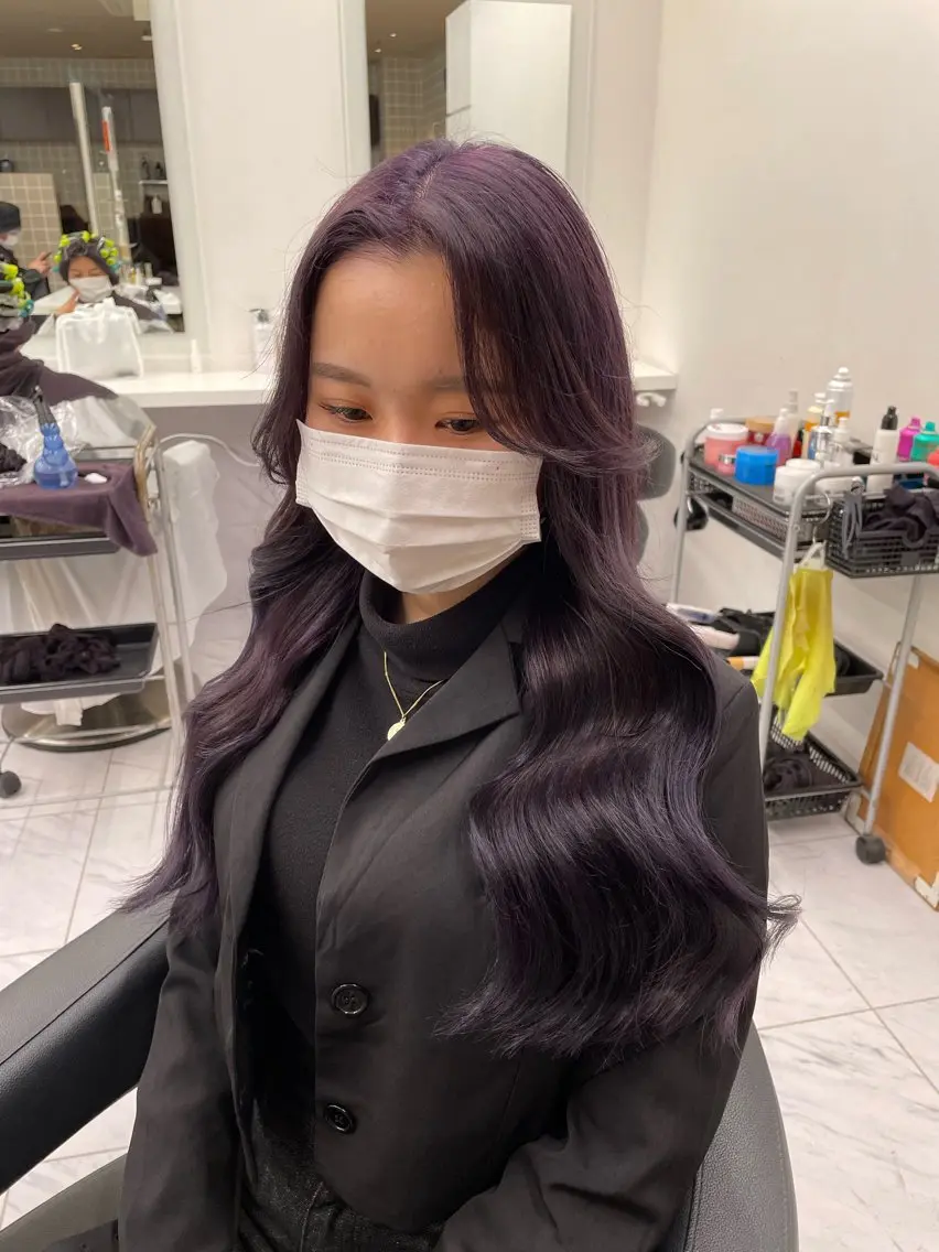 ロング ヘアカラー トリートメント 🤍透明感カラー/ 韓国レイヤー🤍のヘアスタイル