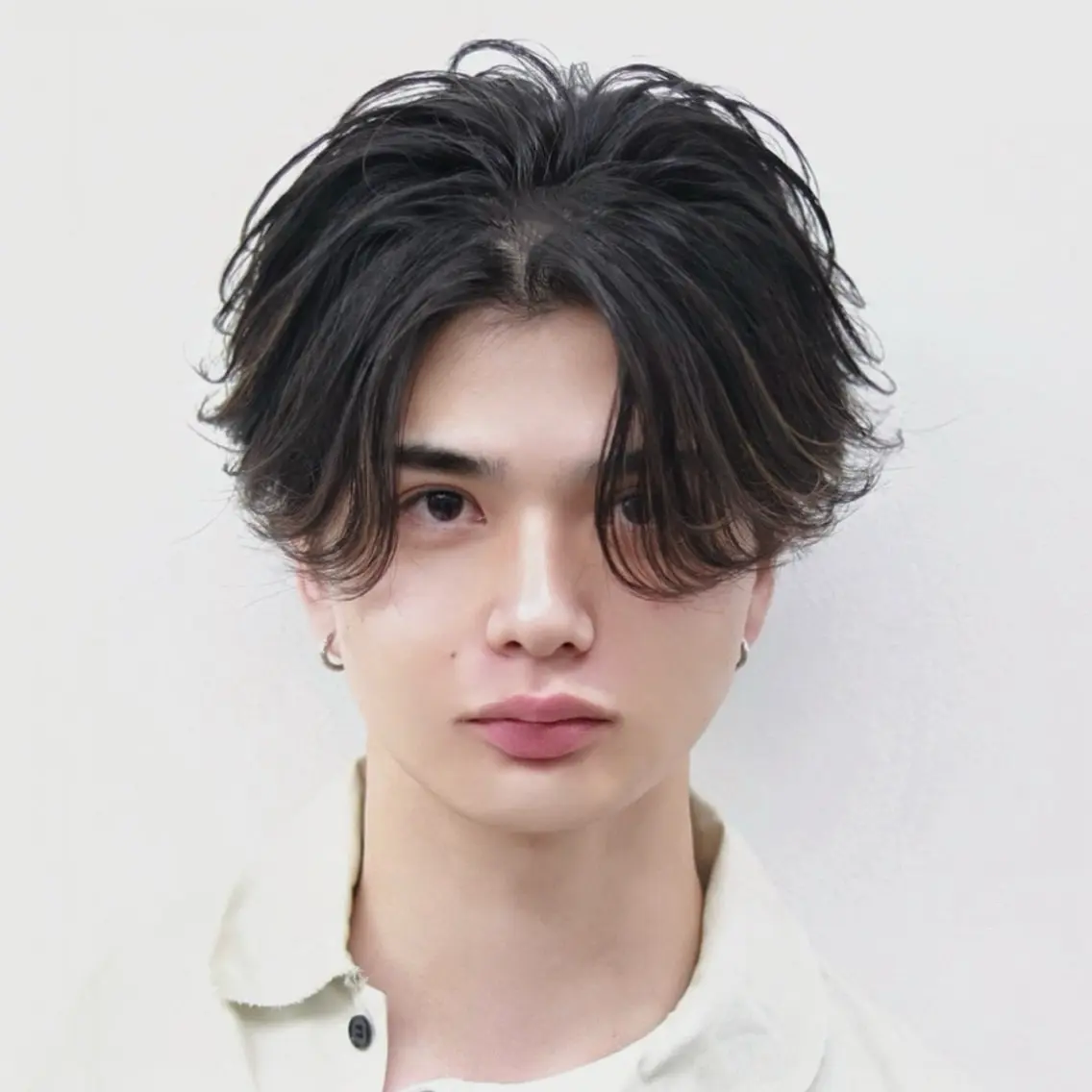 ショート カラー パーマ ヘアアレンジ メンズ カット トリートメント メンズメッシュパーマ 😈 RIKU渋谷のヘアスタイル