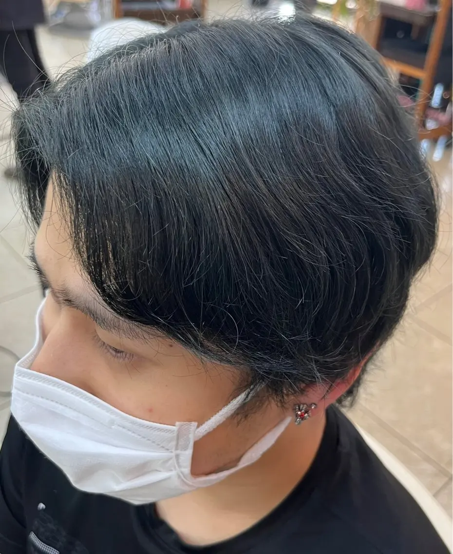 ミディアム カラー メンズ カット 熊谷 拓海のヘアスタイル