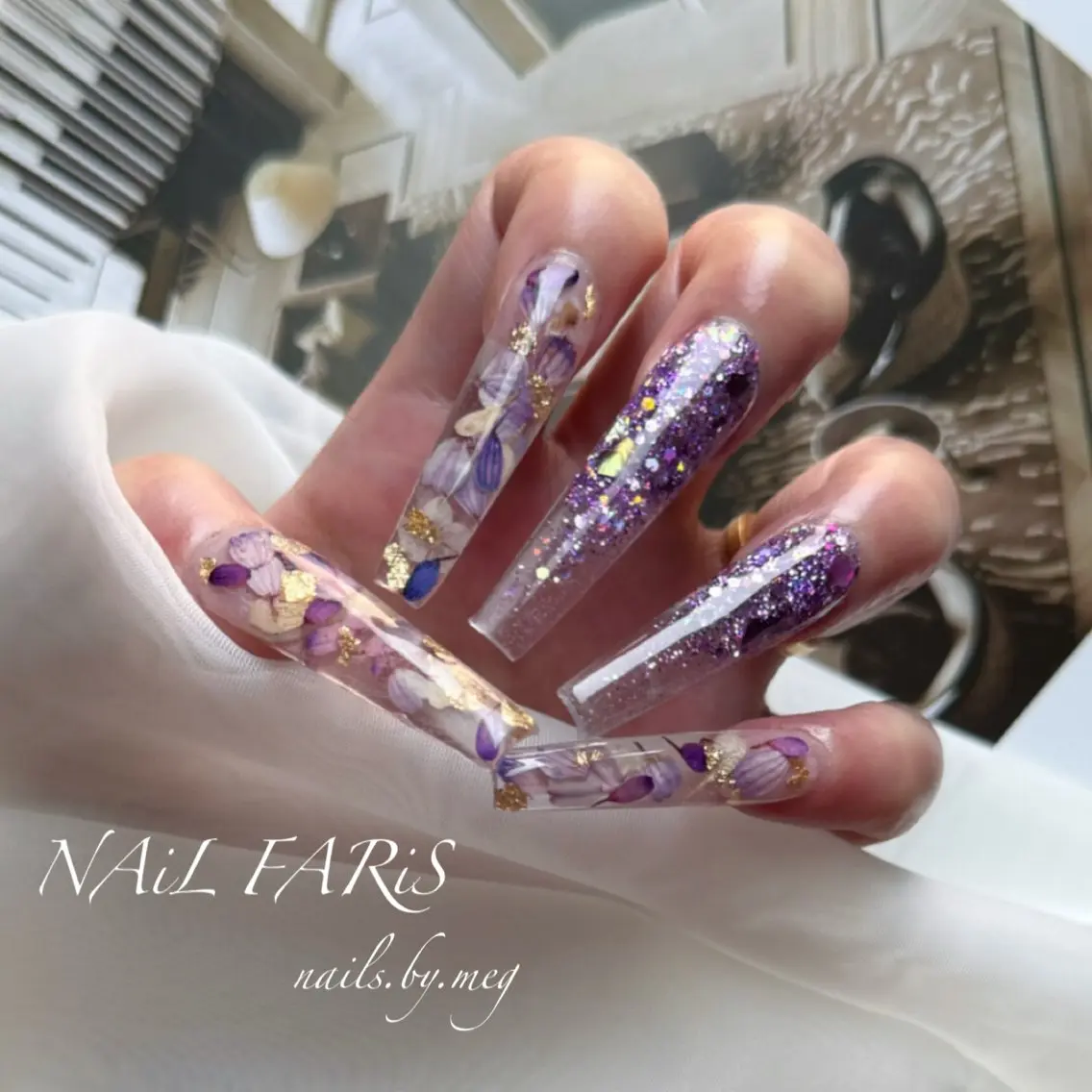 ネイル ロングネイル ハンドネイル NAiL FARiS Megのネイルデザイン