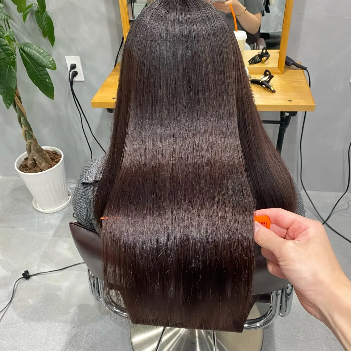 セミロング カラー 髪質改善 トリートメント ヘアカラー トリートメント 梅田中崎町髪質改善 /オキヒロト/エコルのヘアスタイル