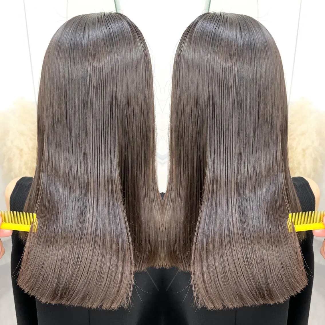 セミロング カラー カット ヘアカラー トリートメント 中谷大志朗 学割レイヤーカットのヘアスタイル