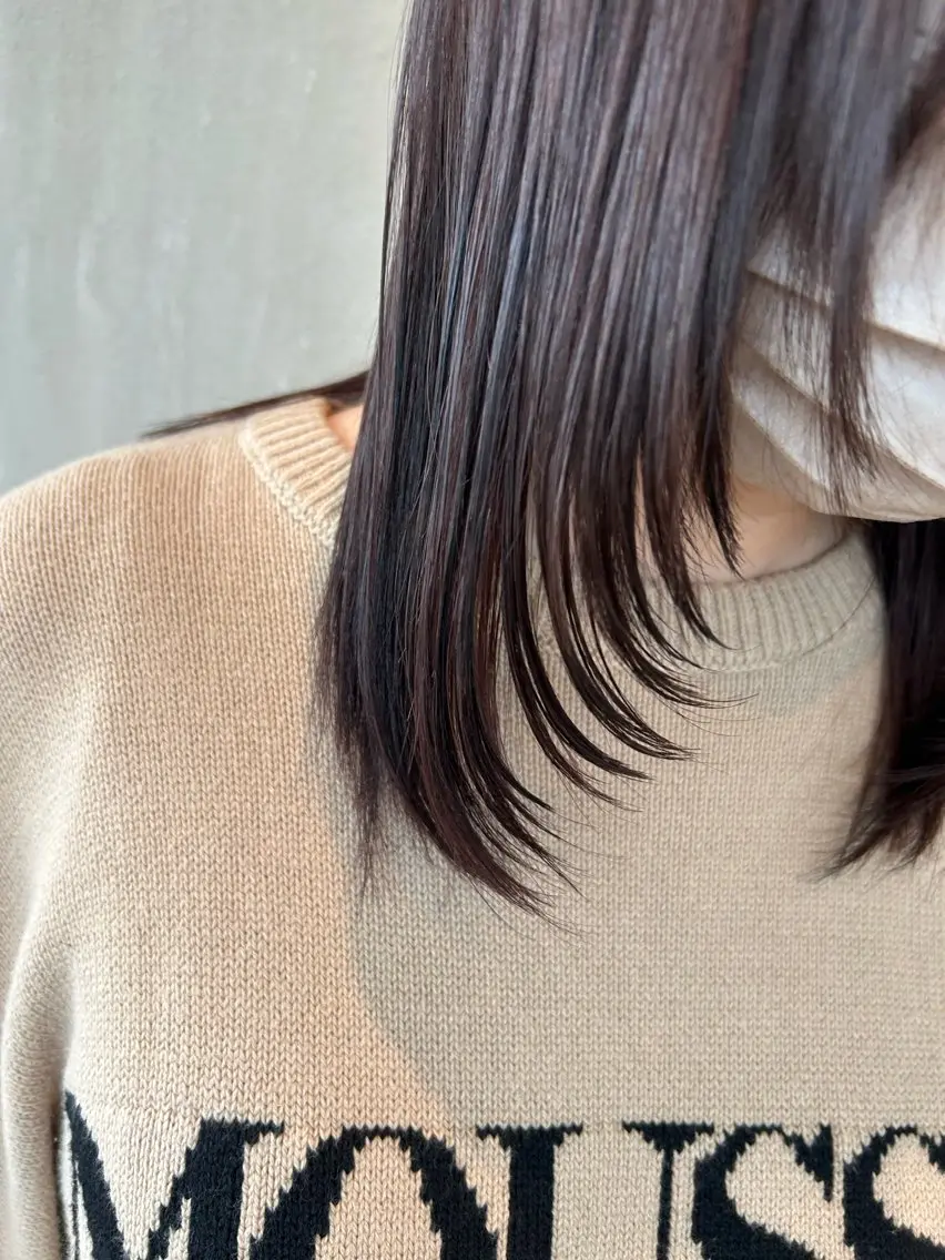 ミディアム カラー カット ヘアカラー パーマ 縮毛矯正 トリートメント ヘッドスパ くろだ まみのヘアスタイル
