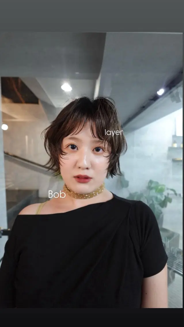 ショート カラー レイヤーカット カット ヘアカラー トリートメント 🌿透明感カラー レイヤーカットのヘアスタイル