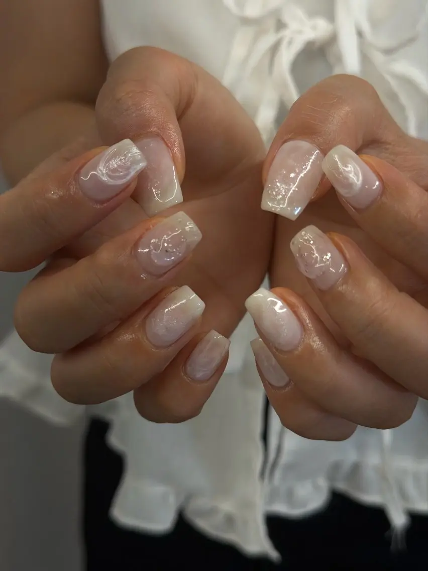 ネイル ジェルネイル マグネットネイル ニュアンスネイル パラジェル リボン ハンドネイル ハンドケア Bana_ Nailのネイルデザイン