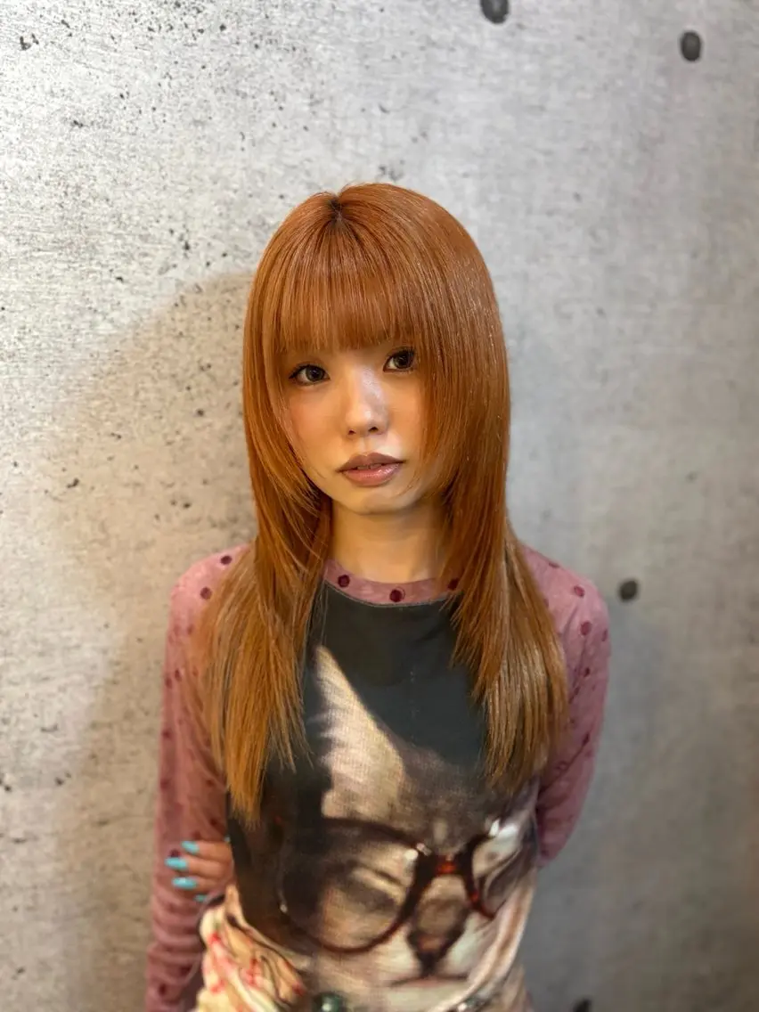 ロング カット ヘアカラー トリートメント Rio/池袋/ レイヤーカットのヘアスタイル